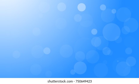 Vector abstract blue bokeh light background .