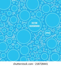 Vector abstract blue circles background
