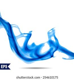 Vector abstract blue cloud. Ink swirling in water, clouds of ink isolated. Abstract banner paints. Holi.