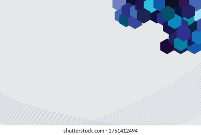 Image vectorielle abstraite lignes bleues de différentes sortes d'hexagones bleus.Recommandé à Arrière-Plan