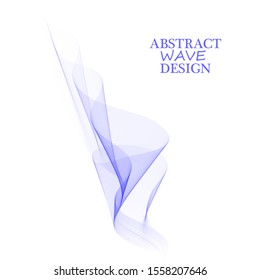 Vector Abstract blue curved lines background. Template brochure design