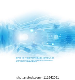 Vector abstract blue futuristic background - eps10