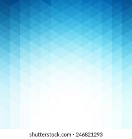 Vector Abstract blue geometric technology background  with triangle 