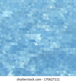 Vector abstract blue geometric template background with triangles
