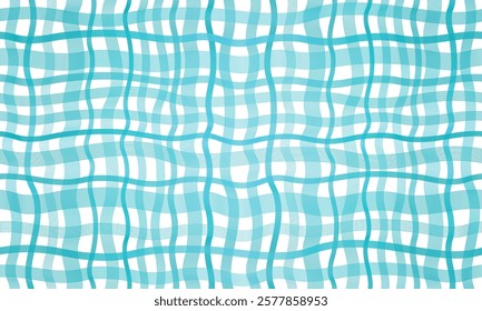 Vector abstract blue gradient seamless pattern with wave lines on transparent background. For textiles, wallpaper and packaging