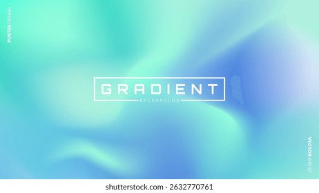 Fondo de degradado de mezcla azul y verde abstracto de Vector