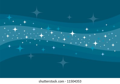 Vector abstract blue Milky way