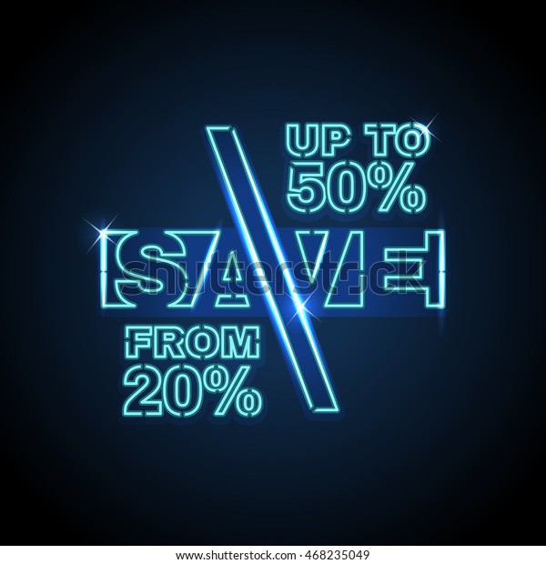 Vector Abstract Blue Neon Trading Template Stock Vector Royalty Free