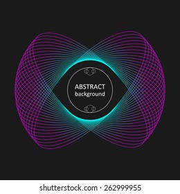 vector abstract blue and pink background for web template or brochure, curves, 3d, EPS 8