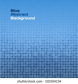 Vector abstract blue raster background (pattern background, dotted background, vector halftone dots for backgrounds)