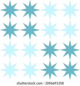 image vectorielle abstraite étoile bleue six pointes, arrière-plan abstrait, pour tissu, papier, emballage

