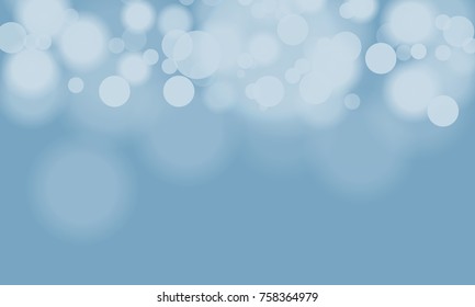 Vector abstract blue sky background with blur bokeh light effect. Illustrated vector.