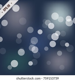 Vector abstract blue sky background with blur bokeh light effect. Illustrated vector