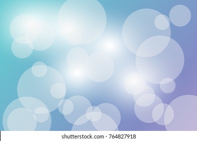 Vector abstract blue sky background with blur bokeh light effect.