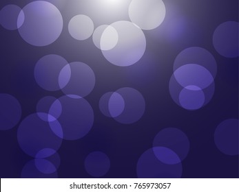 Vector abstract blue sky background with blur bokeh light effect.
