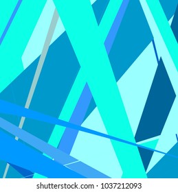 Vector of abstract blue sky geometric background, abstract texture geometric blue sky and green color technology modern futuristic background, vector illustration