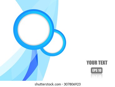 Vector : Abstract blue stripe and circle with space for text