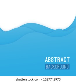 Vector abstract blue water shape background design vector