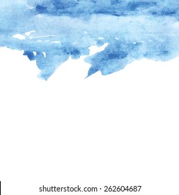 Vector abstract blue watercolor background 