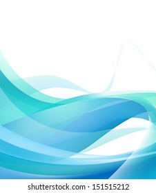 vector abstract blue wave background