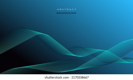 Vector abstract blue wave background