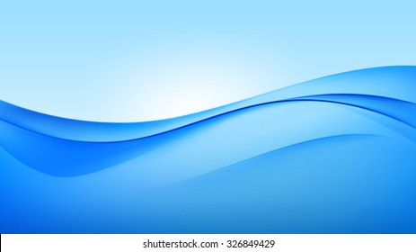 Vector Abstract Blue Wave Background