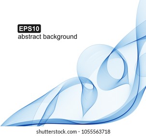 Vector abstract blue waves background. 