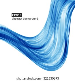 Vector abstract blue waves background. 