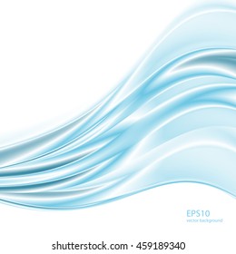 Vector abstract blue waves background 