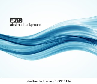 Vector abstract blue waves background 