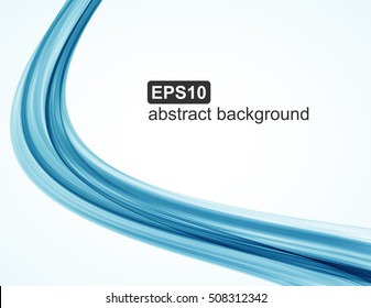 Vector abstract blue waves background 