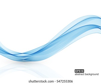 Vector abstract blue waves background. 
