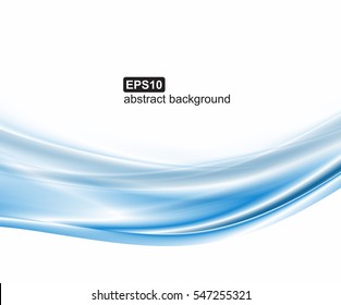 Vector abstract blue waves background. 
