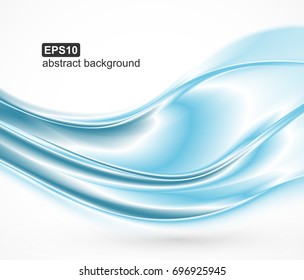 Vector abstract blue waves background.