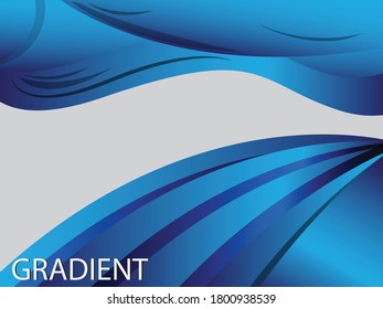 Vector Abstract Blue Waves Wallpaper