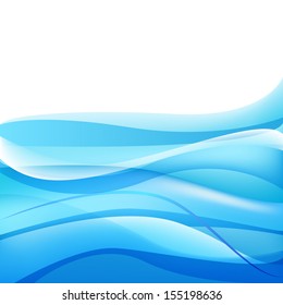 vector abstract blue waves water background