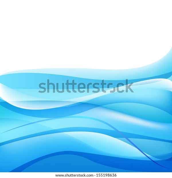 Vector Abstract Blue Waves Water Background Stock Vector (Royalty Free ...