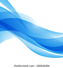 Vector abstract blue wavy background