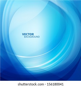 vector abstract blue wavy round background. Futuristic, stream wallpaper