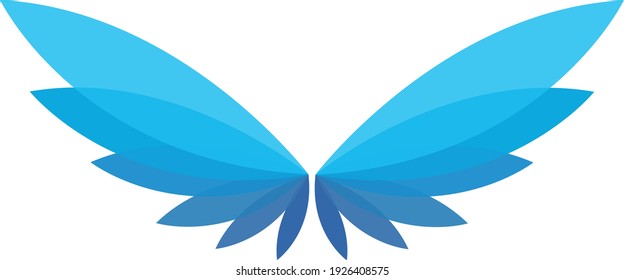 Vector Of An Abstract Blue Wings