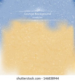 Vector abstract blue and yellow grunge background
