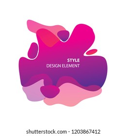  Vector abstract of blur free form shapes in gradient iridescent color effect soft transition. template of fluid organic shapes with plastic lines, forms. liquid effect background. place for text