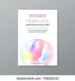 Vector abstract blur sphere pink poster design template
