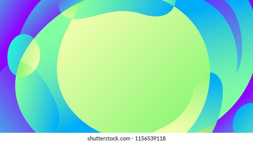 Vector abstract blur wave shapes in gradient iridescent colors effect soft transition. Slider template of fluid organic shapes with plastic lines, forms. Liquid effect background. Text place