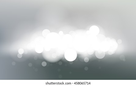Vector abstract blurred background. Calm grey fond. Cool neutral bokeh fond. White cloud.
