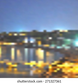 vector abstract blurred background.  night city. place for your text