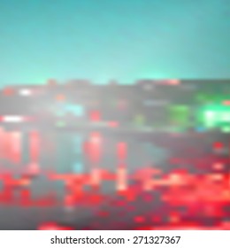 vector abstract blurred background. night city  place for your text