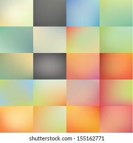 Vector abstract blurred backgrounds. Neutral colorfully backgrounds. Sizable and editable. 