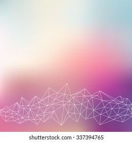 Vector abstract blurred colorful background with polygons