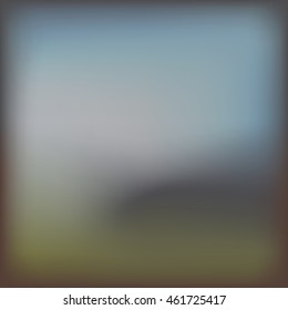 Vector abstract blurred dark horizon background. Dark edges.